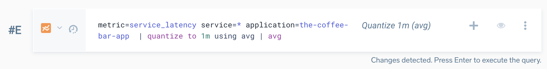 Metrics query with quantize