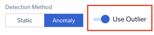 Screenshot of the Monitor Type and Detection Method options in Sumo Logic's 'New Monitor' setup page. Logs is selected as the Monitor Type, and Anomaly is selected as the Detection Method. There is an option to use Outlier detection, which is currently toggled off.