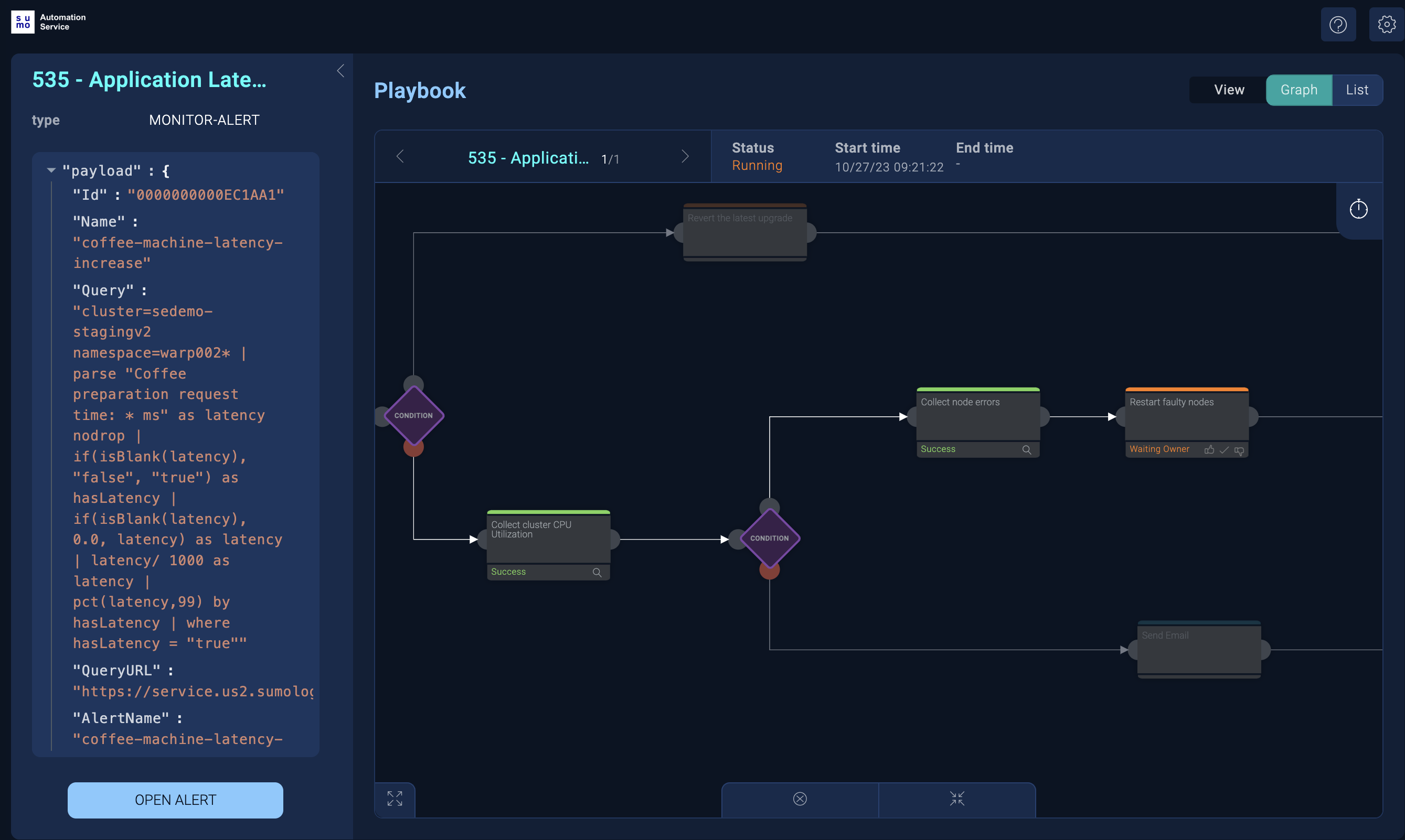 Playbook in the Automation Service