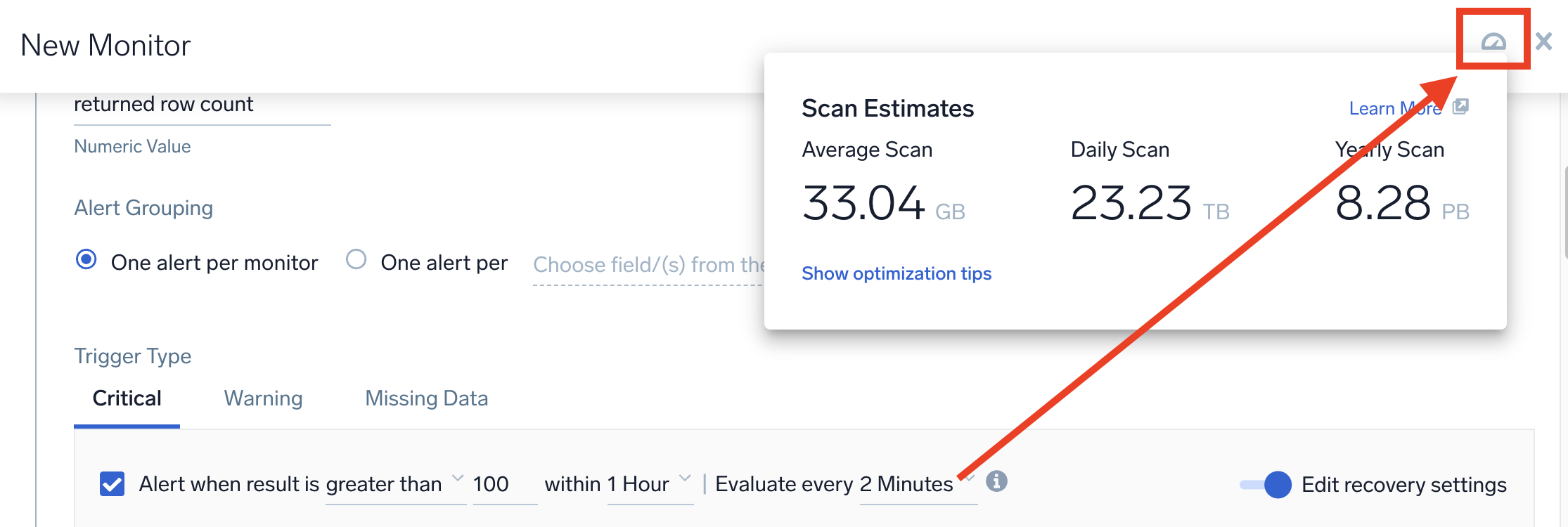 Estimated Scan Data icon