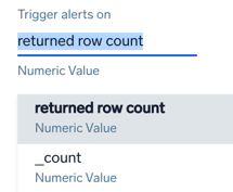 trigger alerts on field