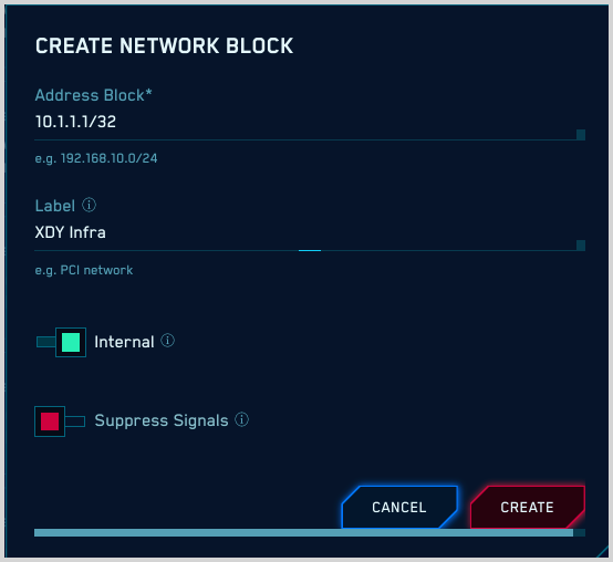 Create network block