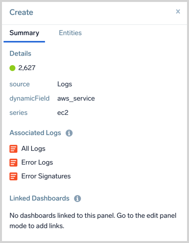 logs detail pane